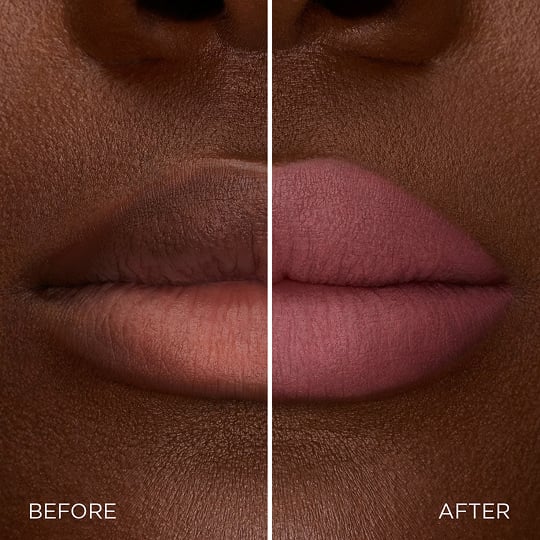 Before and after for Shade 22, Nap in Mauve.